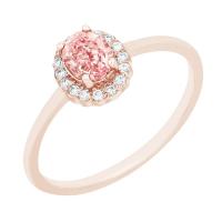 Zásnubní prsten s certifikovaným fancy pink lab-grown diamantem Avis
