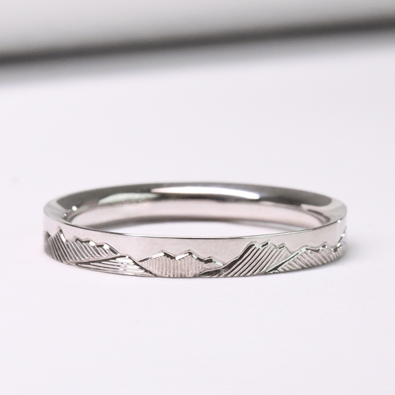 Snubní prsteny s ruční rytinou hor Safa 116999