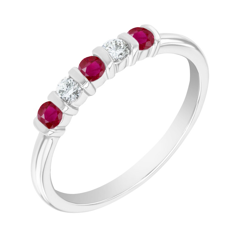 Eternity prsten s rubíny a diamanty Dalis