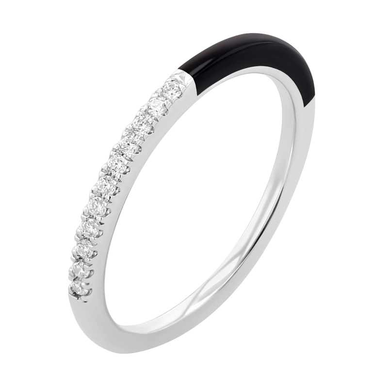 Keramický prsten s lab-grown diamanty Danyl