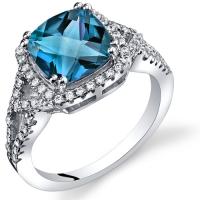 Stříbrný prsten s topazem a zirkony Delly