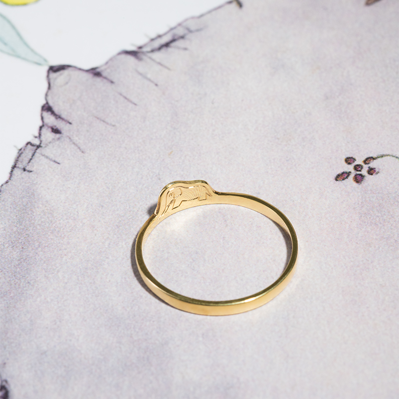 Stříbrný prsten s ukrytým slonem Malý princ 122239