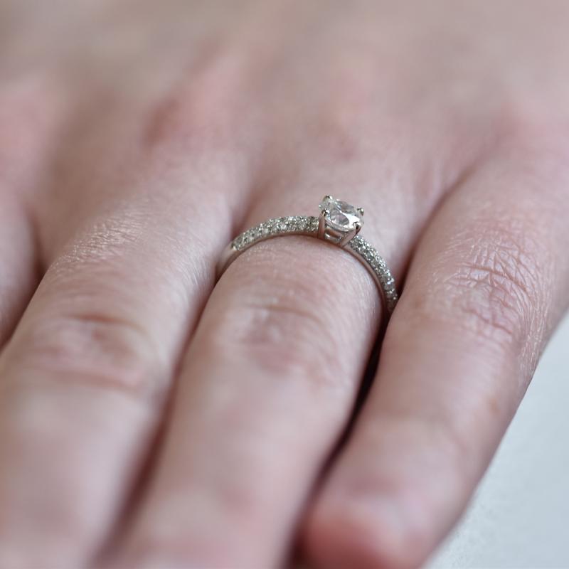 Zlatý zásnubní prsten s 0.32 ct IGI certifikovaným lab-grown diamantem Kristen 125429