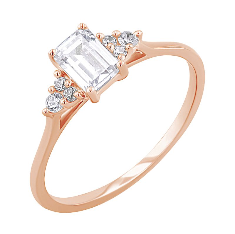 Zásnubní prsten s emerald diamantem Miha 125949