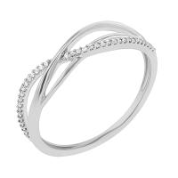 Netradiční prsten s lab-grown diamanty Izabelle