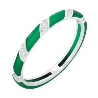 Zelený keramický prsten s diamanty Astair