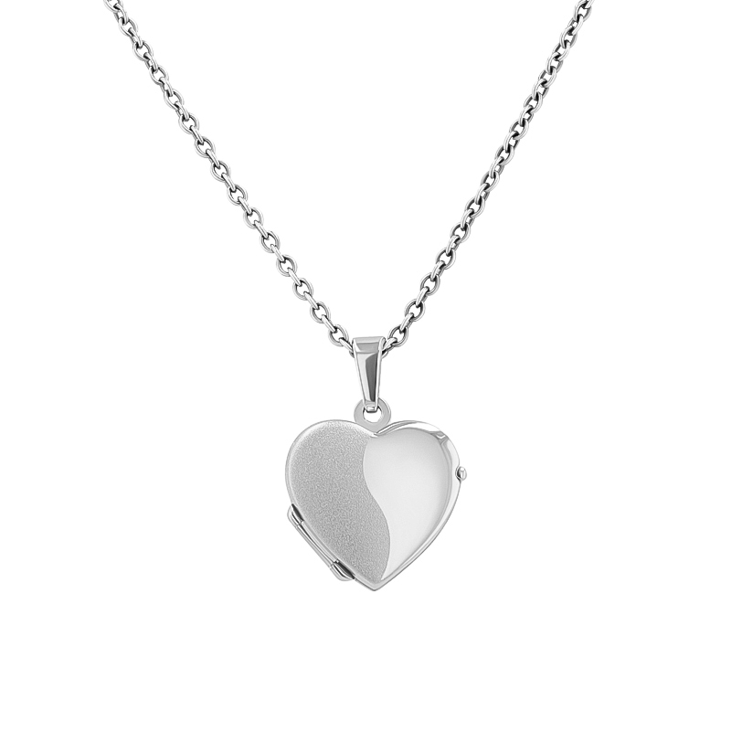 Eppi Stříbrný otevírací medailon ve tvaru srdce Luciana P46498