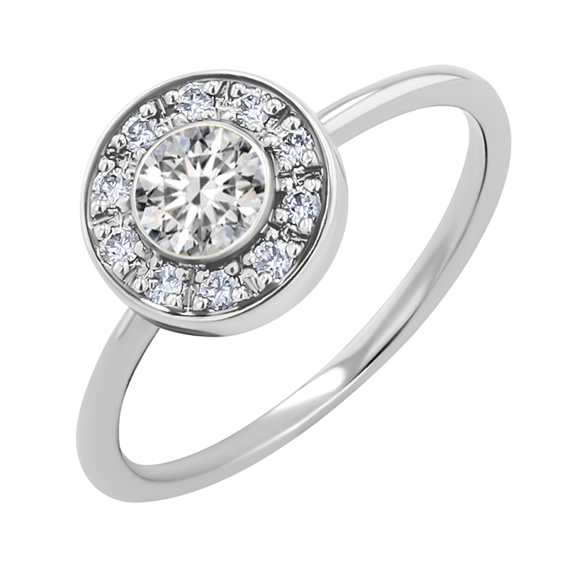 Diamanty v halo zásnubním prstenu Fernanda 129389
