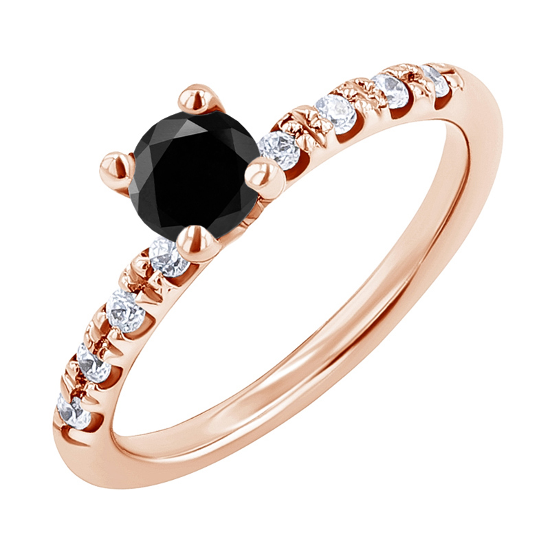 Zásnubní prsten s černým diamantem Megha 132499