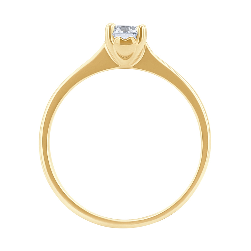 Zásnubní prsten se srdíčkem a diamantem Lenal 136049