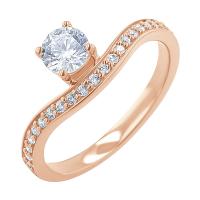 Atypický zásnubní prsten s diamanty Sami