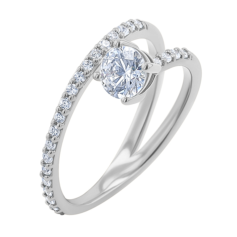 Eppi Atypický zásnubní prsten s lab-grown diamanty Cyrus RE47238