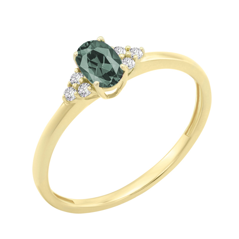 Eppi Zásnubní prsten s přírodním alexandritem a diamanty Sheldo R47381