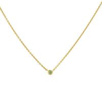 Minimalistický náhrdelník se zeleným safírem Glosie