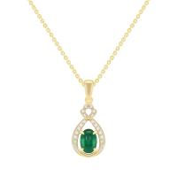Zlatý náhrdelník se smaragdem a diamanty Colossus