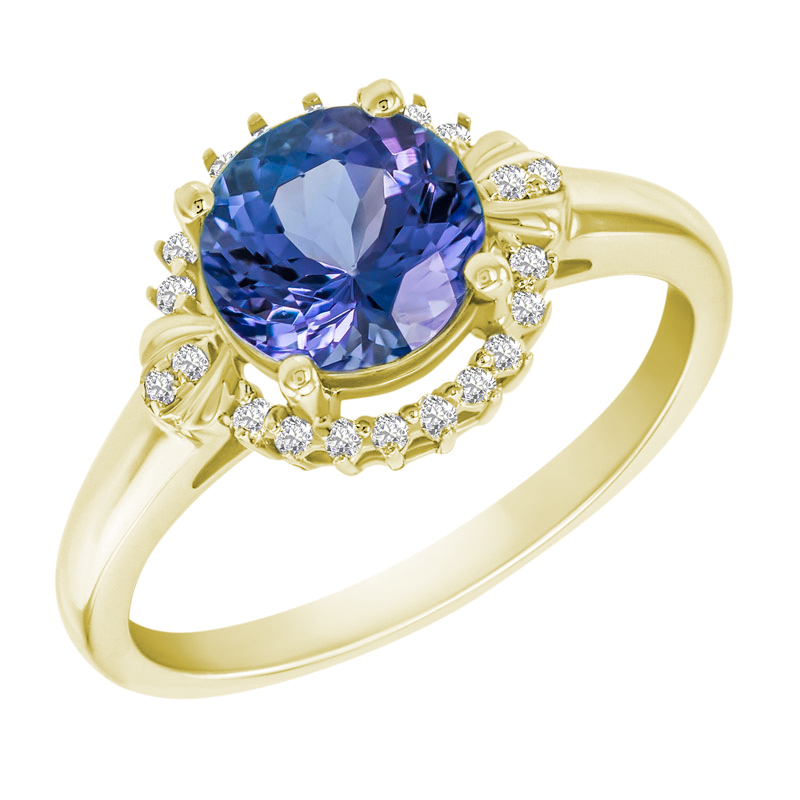 Tanzanitový zlatý prsten 18509