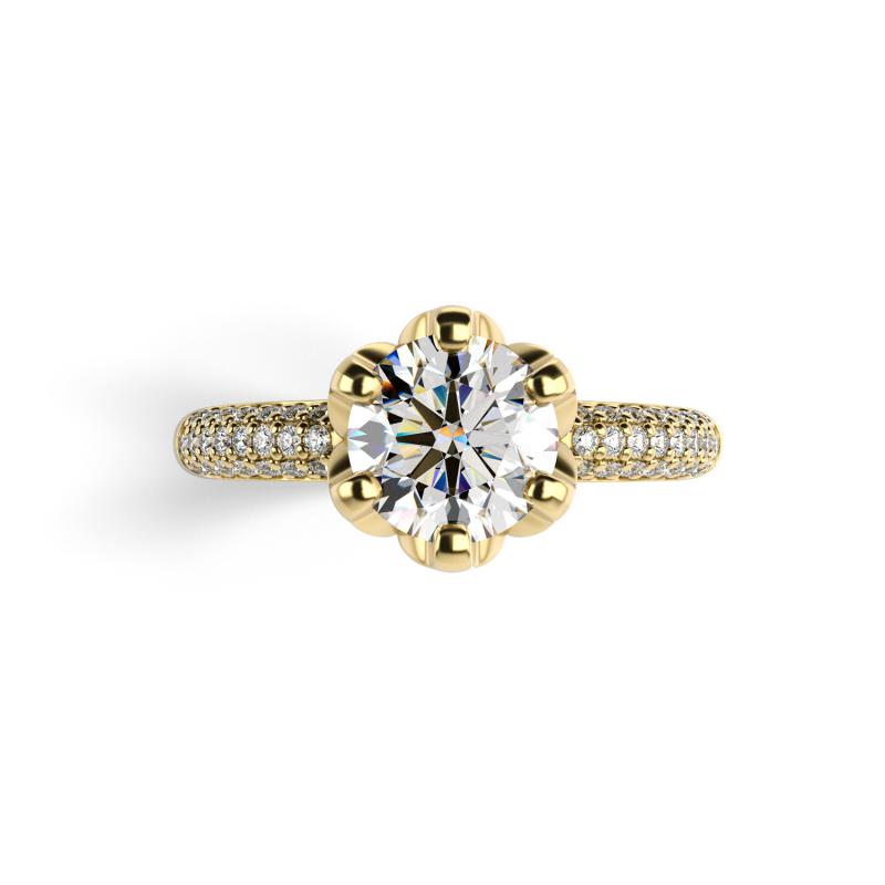 Prsten ze zlata s diamantem 19229