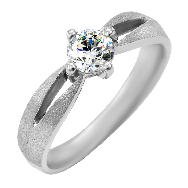 Zlatý zásnubní prsten s diamantem Sutay