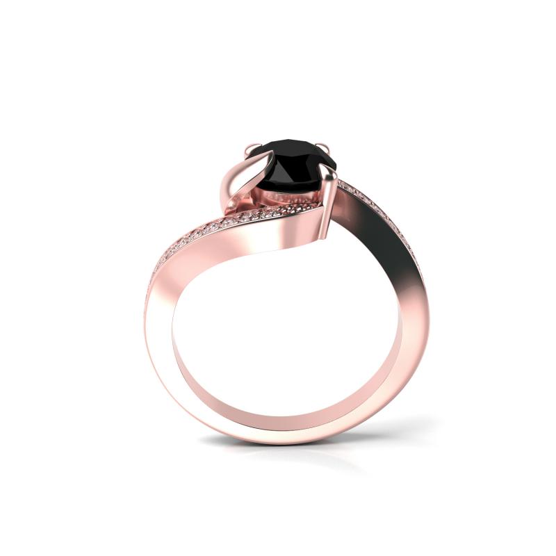 Prsten s černým diamantem 19859