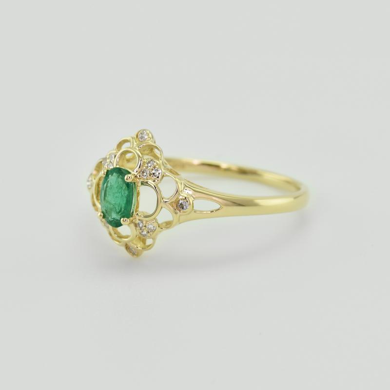 Vintage smaragdový prsten
