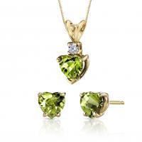 Kolekce zlatých šperků s olivíny a diamantem Haniel