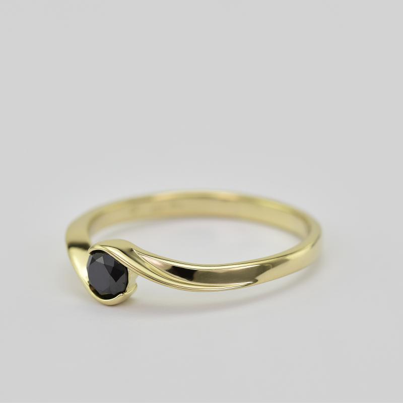 Zásnubní prsten s černým diamantem 21969