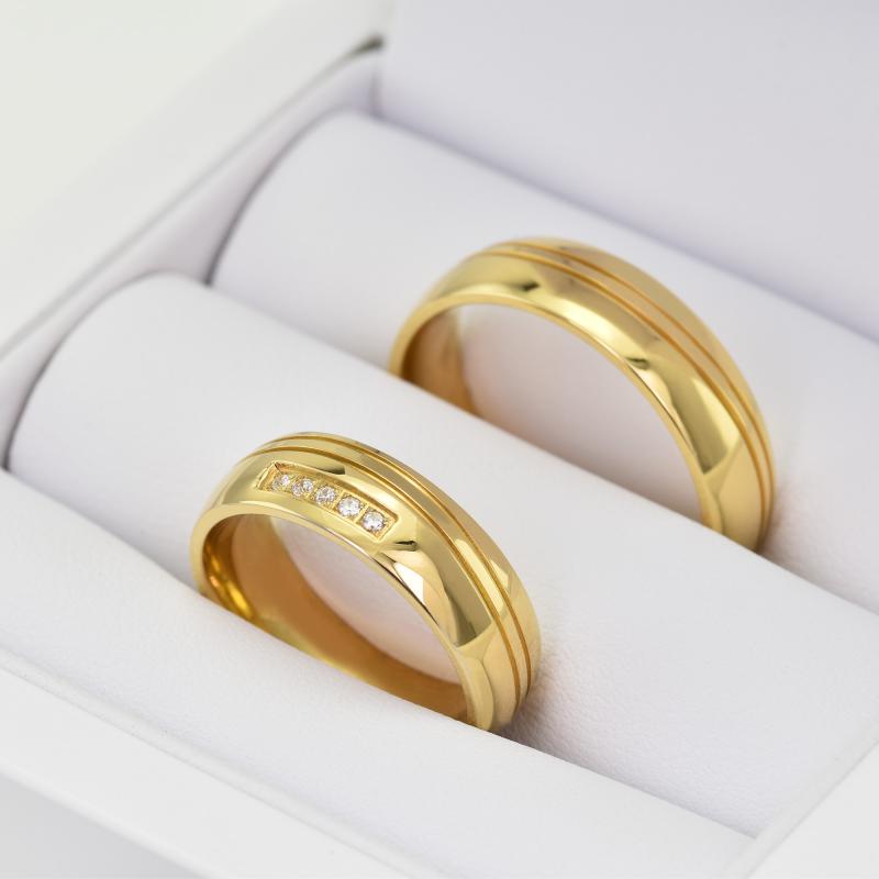 Zlaté snubní prsteny 22039
