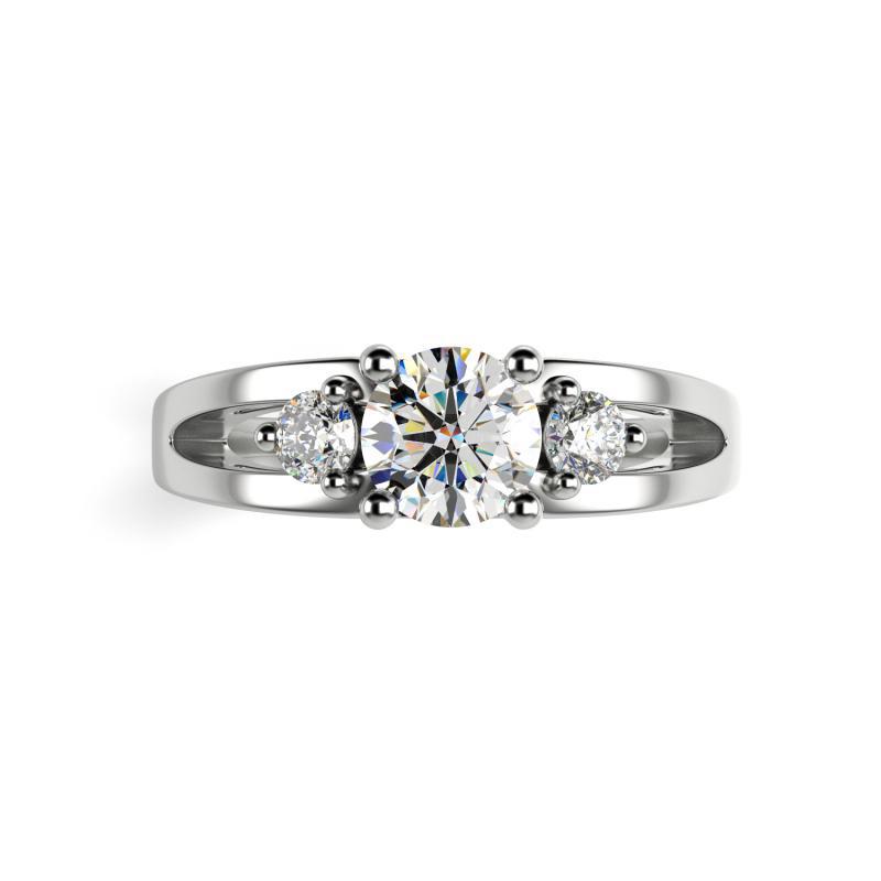 Prsten s round diamanty 23629