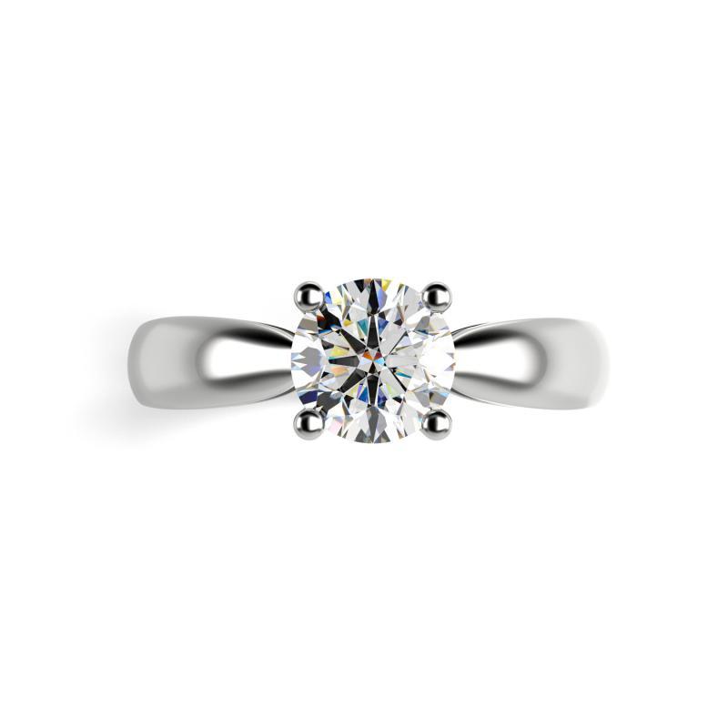 Prsten z platiny s diamantem 