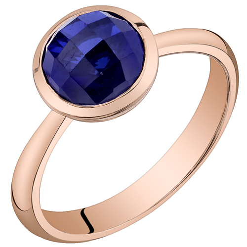 Safírový prsten z růžového zlata
