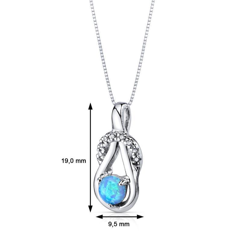 Opálový náhrdelník stříbrný 3129