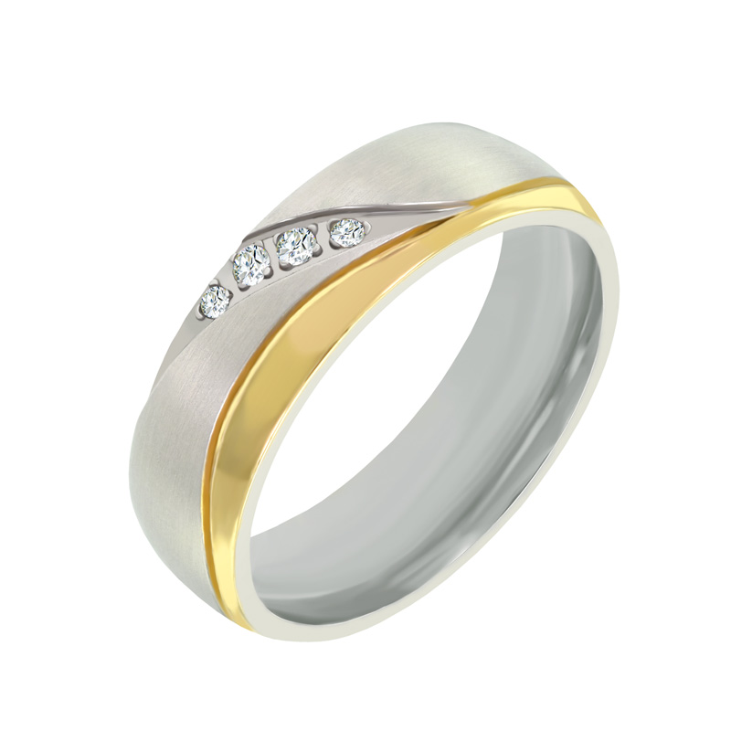 Dámský prsten z vícebarevného zlata 35629