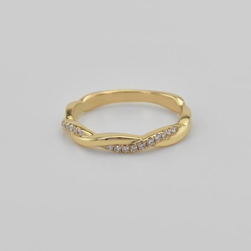 Zlatý diamantový prsten 37989