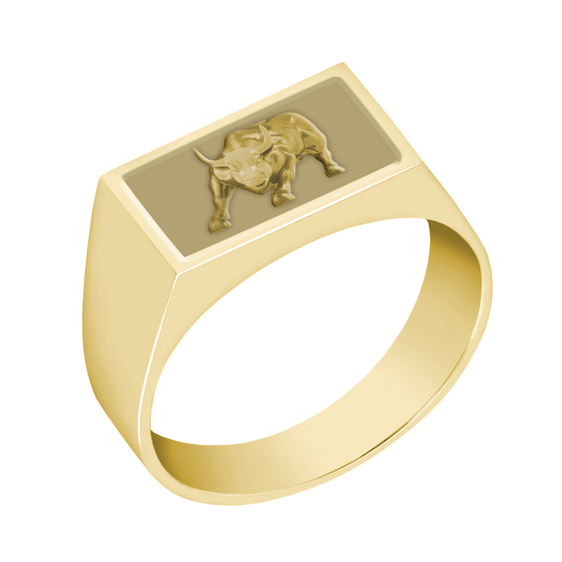 Prsten ze zlata pro pány s ručním gravírem 39289