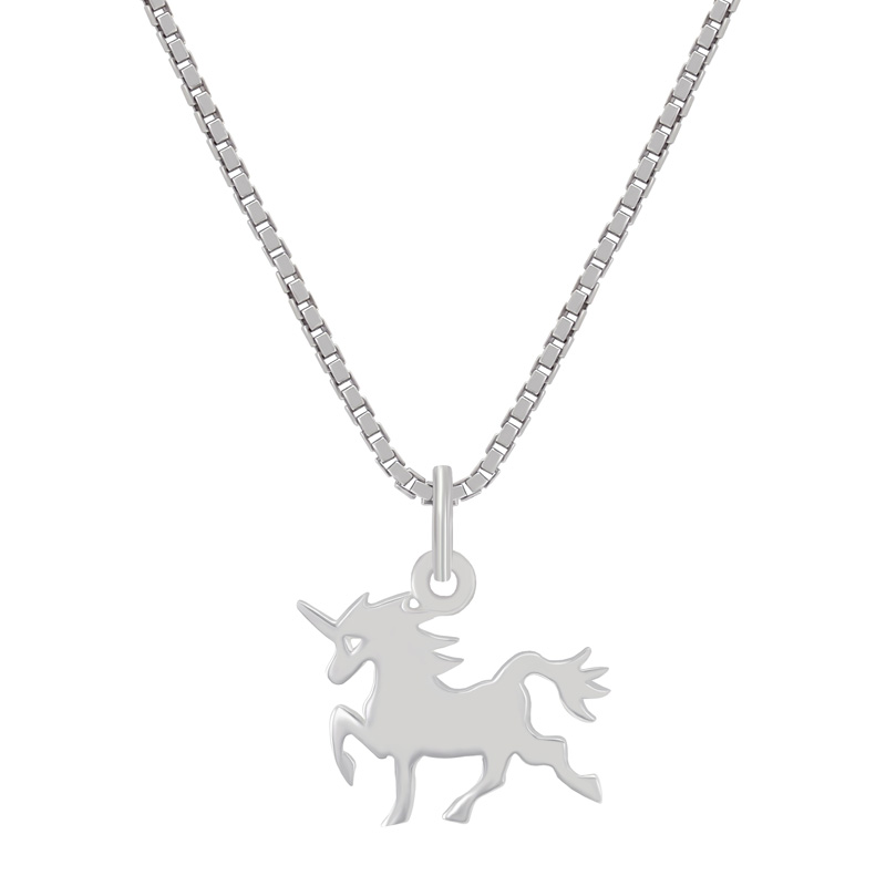 Eppi Stříbrný náhrdelník s přívěskem jednorožce Unicorn P37062