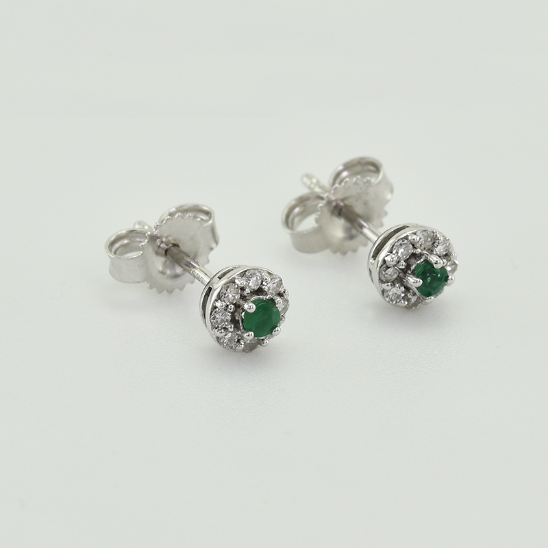 Smaragdové náušnice s diamanty Zowie 41819