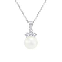 Zlatý perlový náhrdelník s diamanty Carinla