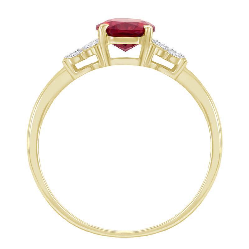 Granátový prsten ze zlata 42609