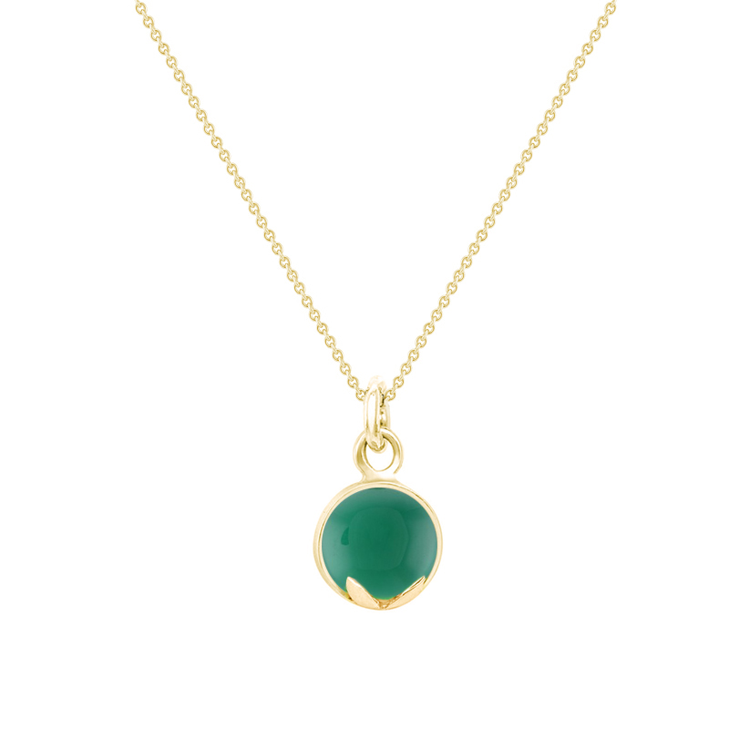 Zlatý náhrdelník s cabochon onyxem Agostino 44449