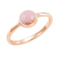 Zlatý prsten s cabochon růžovým opálem Yana