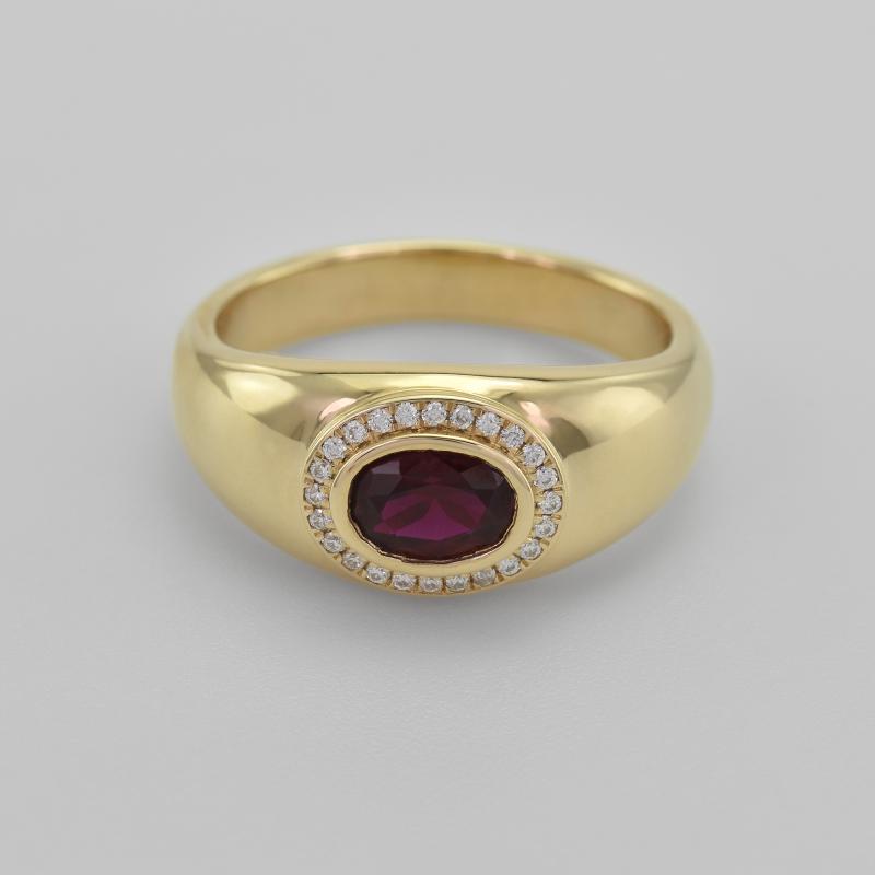 Zlatý prsten s rubínem 45469