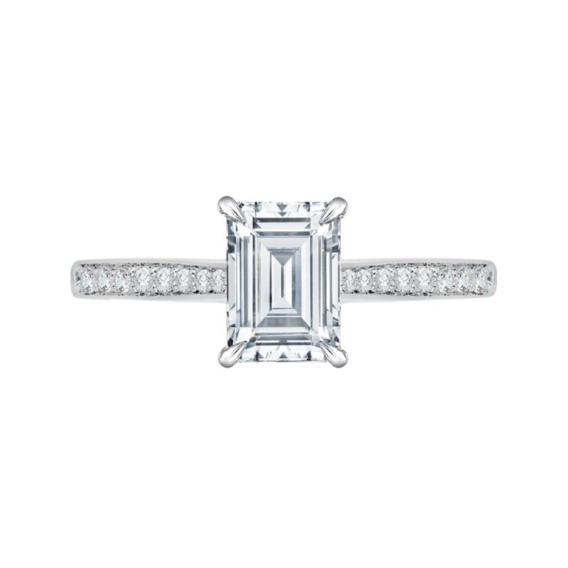 Zlatý zásnubní prsten s emerald diamantem Winola