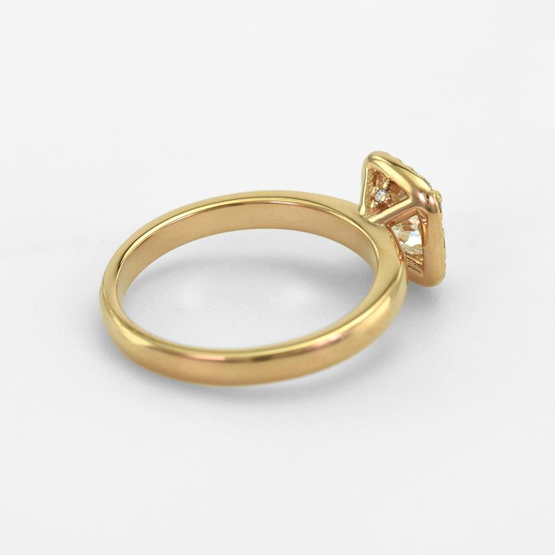 Diamantový zásnubní zlatý prsten 46059