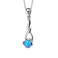 Stříbrný náhrdelník s modrým opálem Kaia