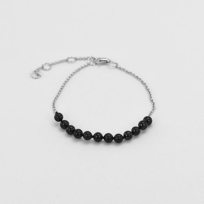 Náramek s černými perlami 50789