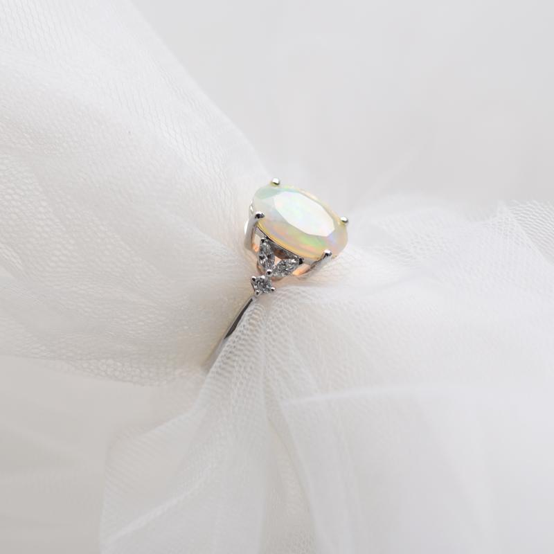 Prsten s opálem a diamanty 51619