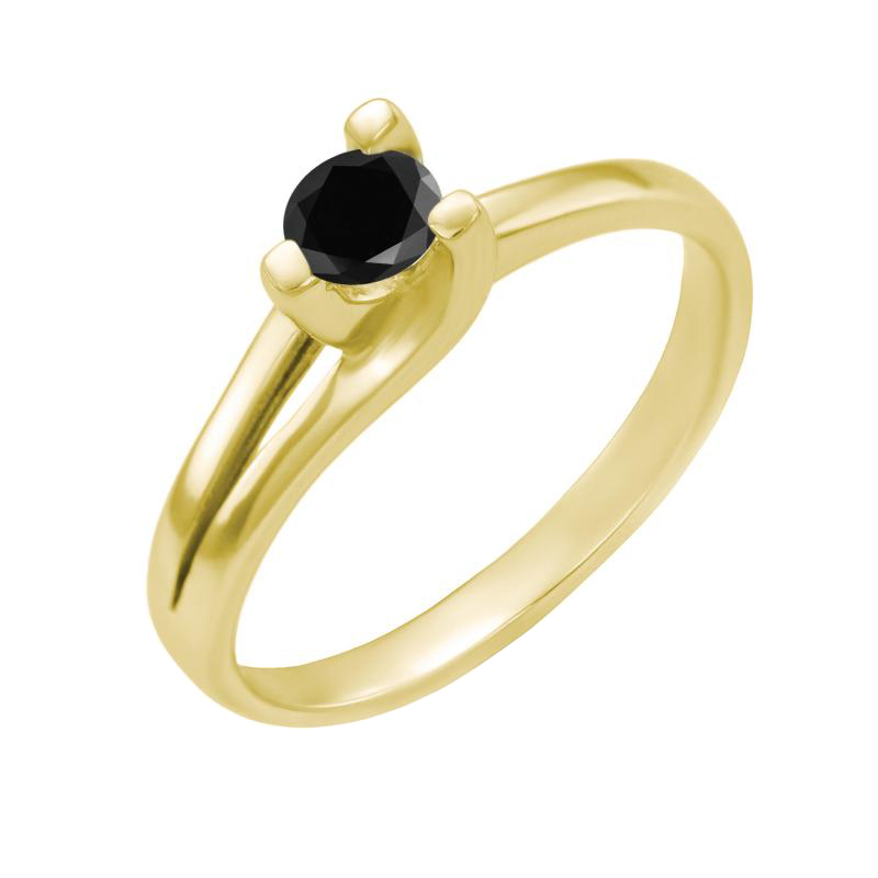 Prsten s černým diamantem Kaswa