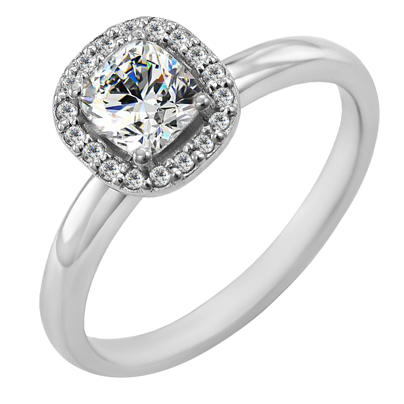Zásnubní prsten s bílými diamanty Eleria 59569