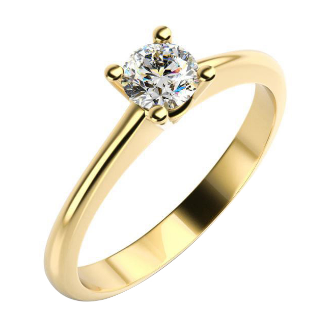 Prsten ze žlutého zlata Cwane