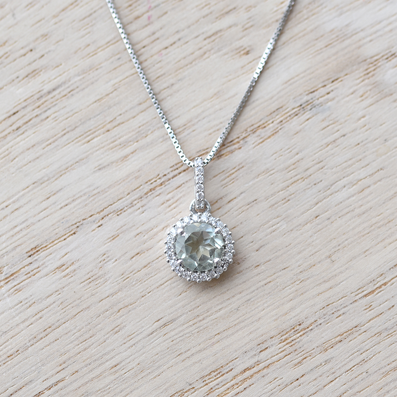 Stříbrný halo náhrdelník 60359